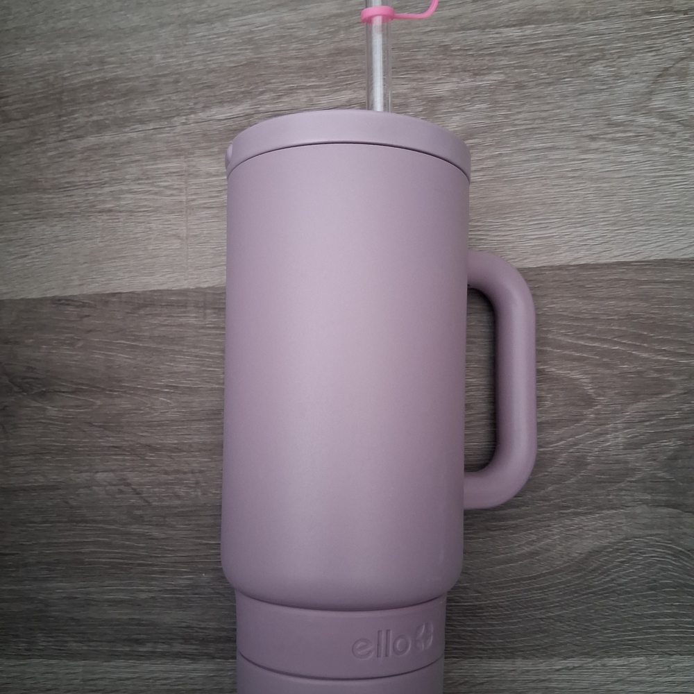Ello Purple Tumbler with Straw